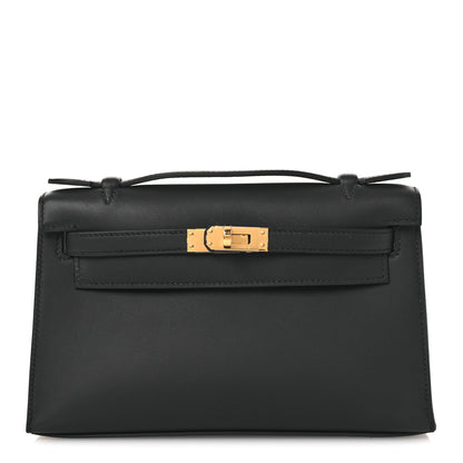 Hermes Swift Kelly Pochette Clutch Black 1 of 12