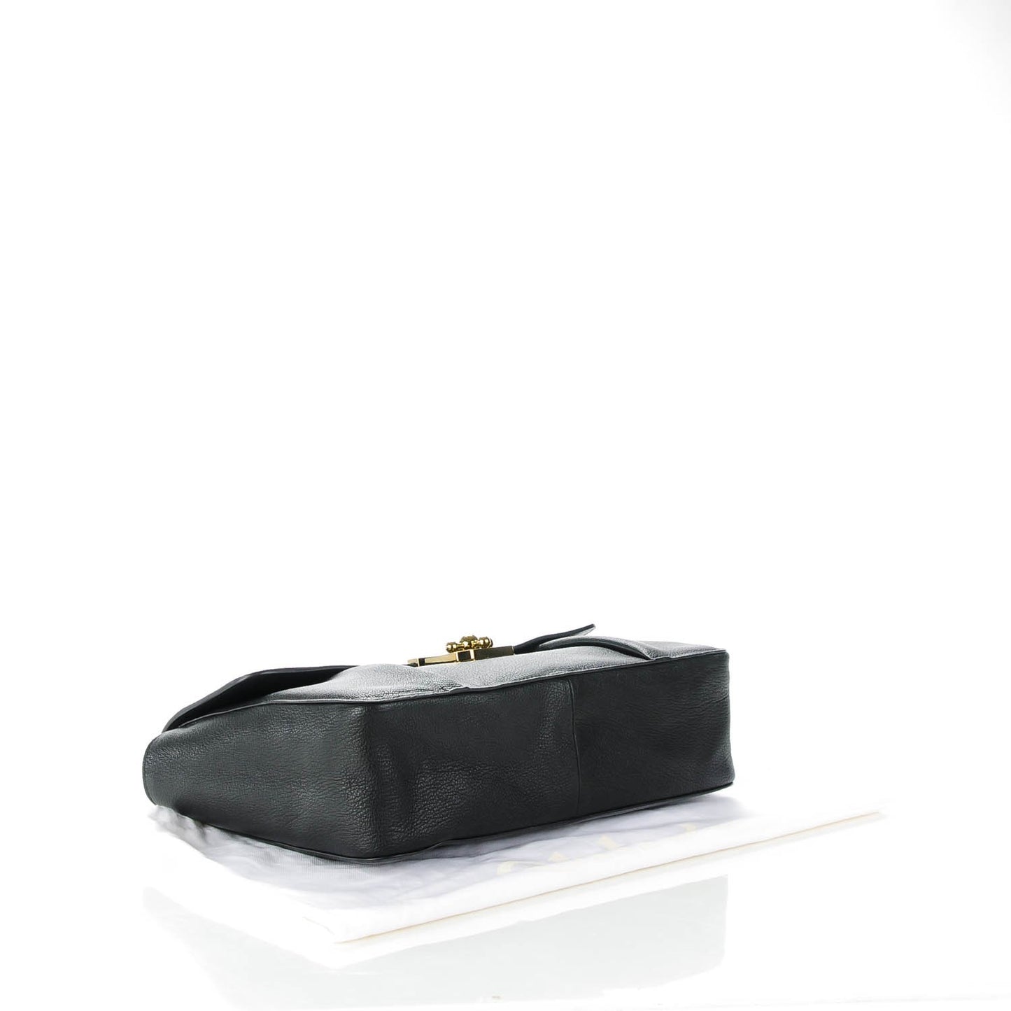 Goatskin Large Elsie Shoulder Bag Black