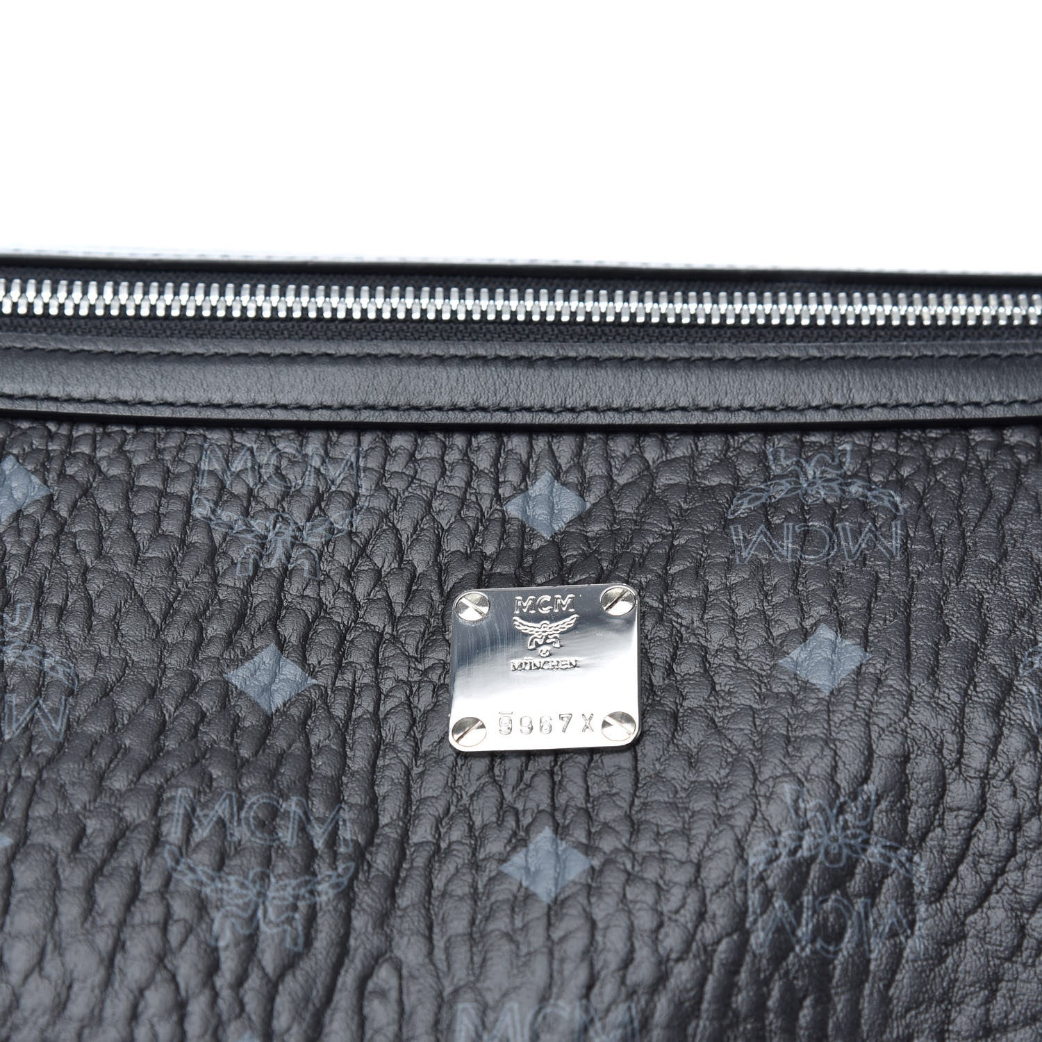 MCM Visetos Surf The Web Large Crossbody Black 8 of 8