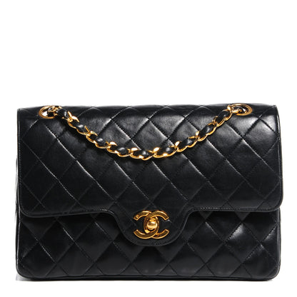 Chanel Lambskin Quilted Small Double Flap Black 1 of 9