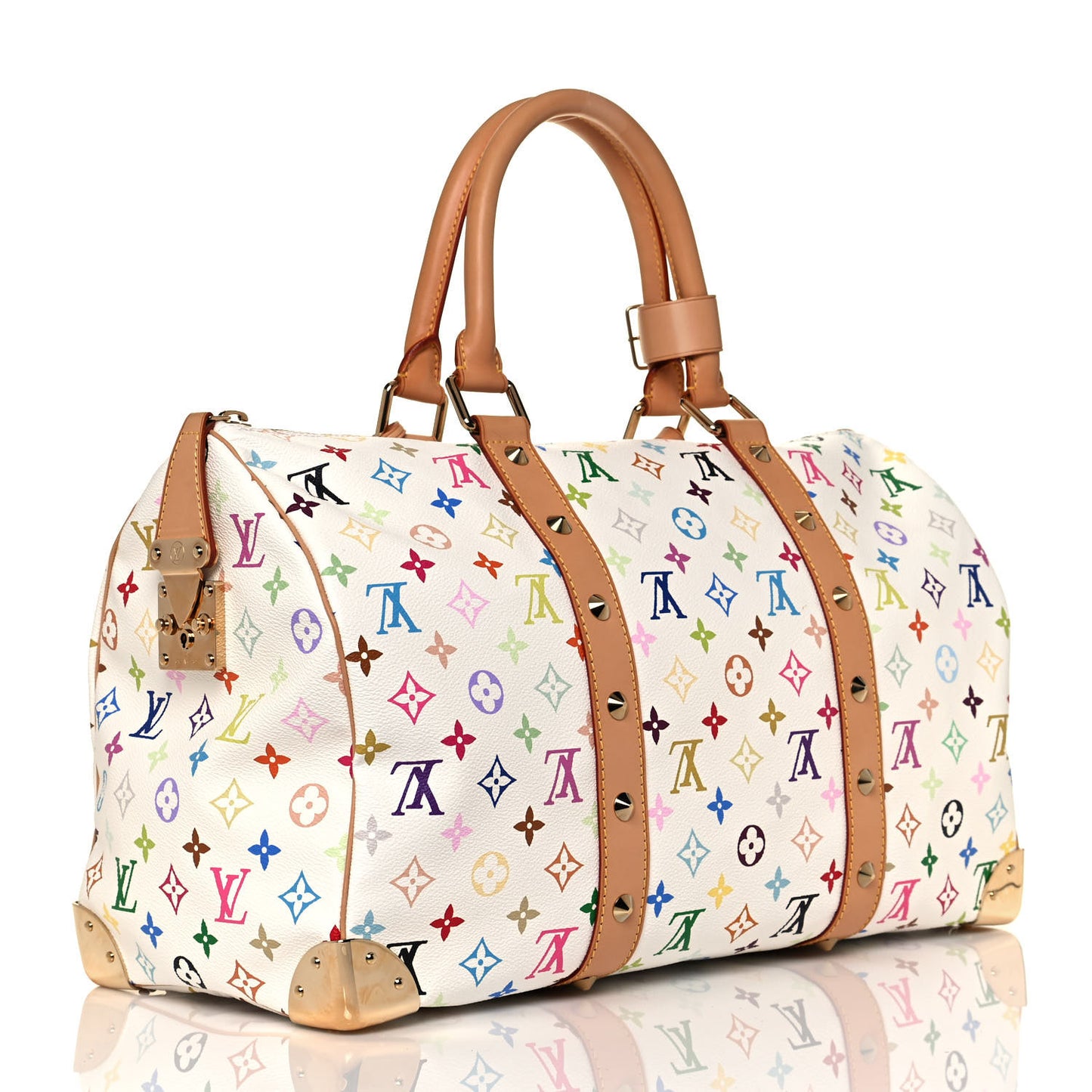 Monogram Multicolor Keepall 45 White