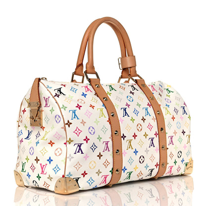 Louis Vuitton Monogram Multicolor Keepall 45 White 3 of 16