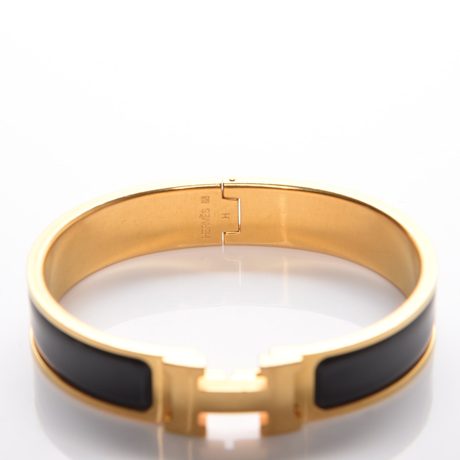 Hermes Enamel Narrow Clic Clac H Bracelet PM Black 5 of 6