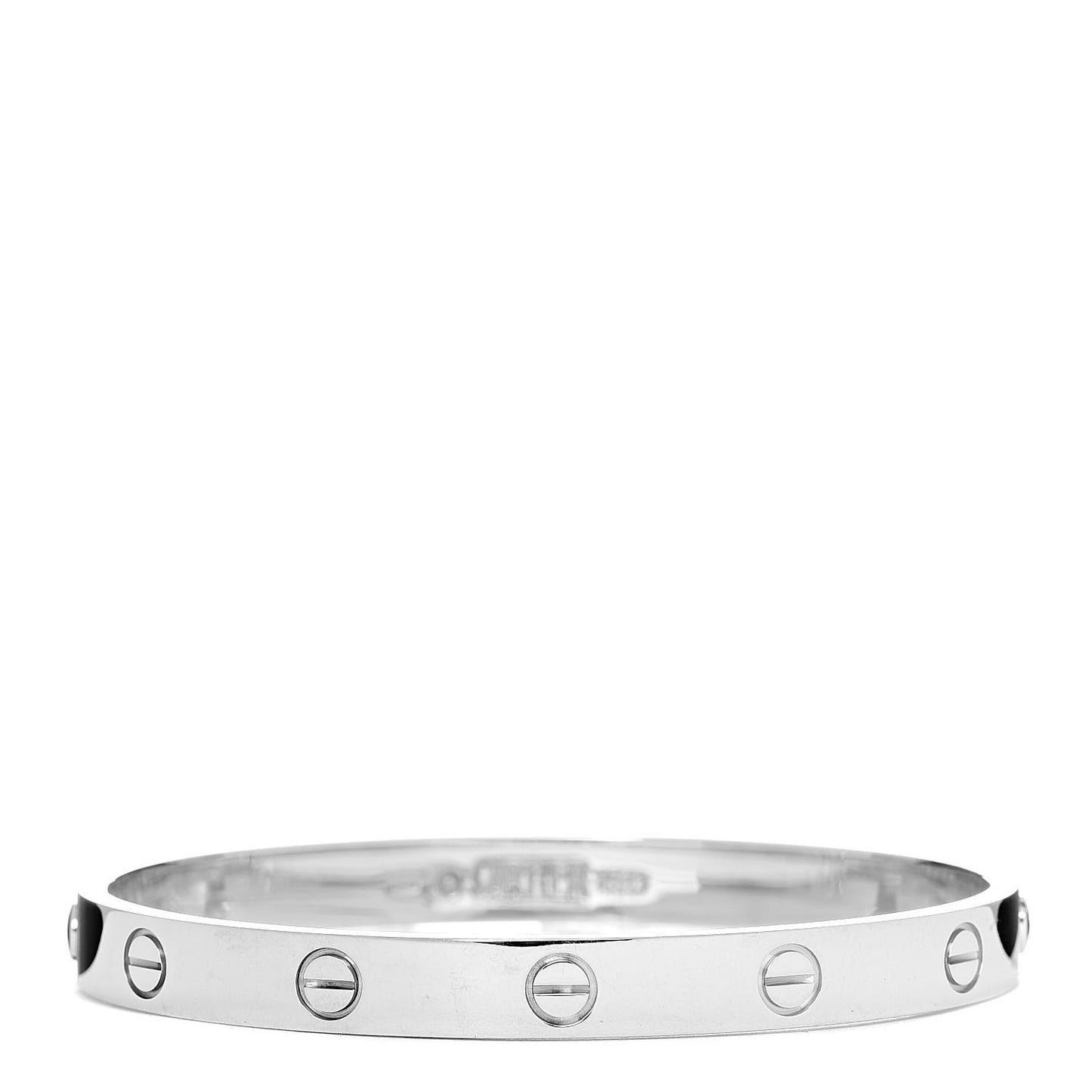 18K White Gold LOVE Bracelet 17