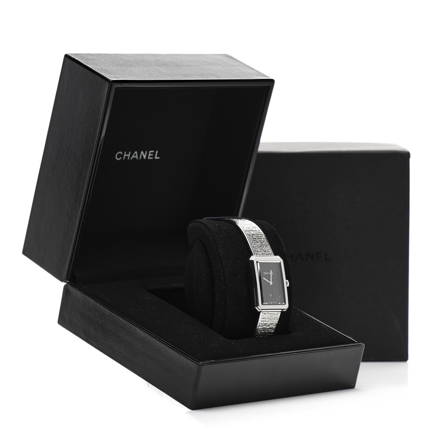 Chanel Stainless Steel 26mm Boy-friend Tweed Quartz Watch Black 7 of 7