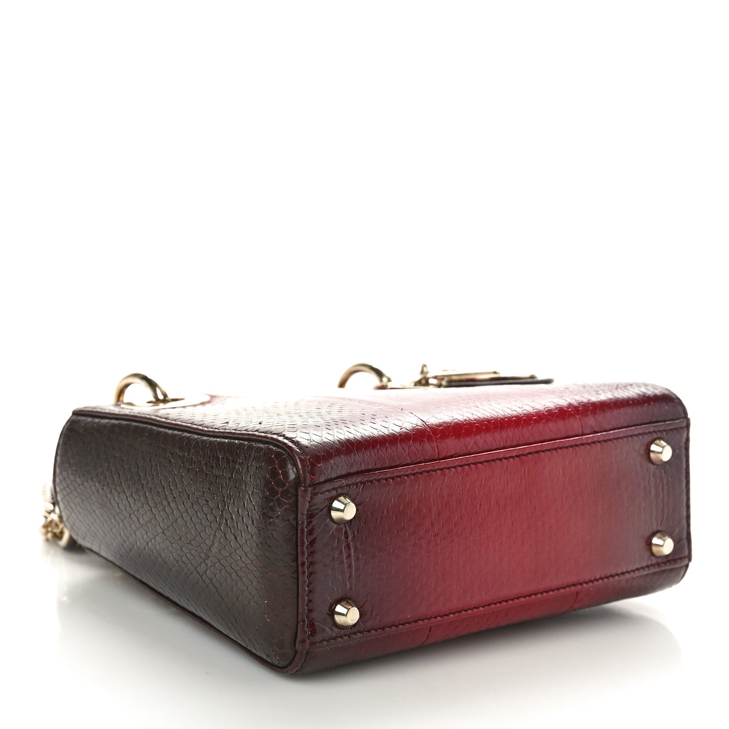 Snakeskin Gradient Mini Lady Dior Red