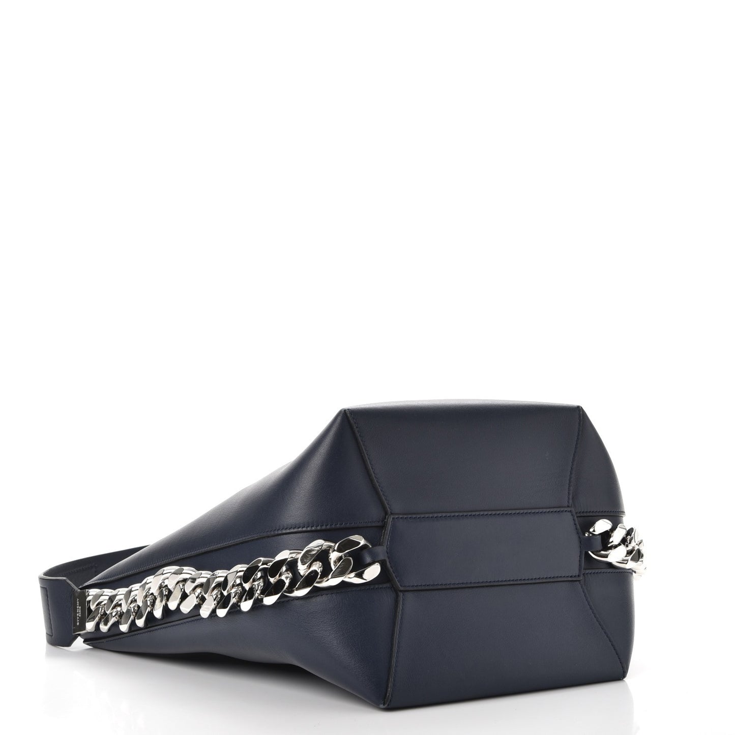 Calfskin Infinity Bucket Bag Night Blue