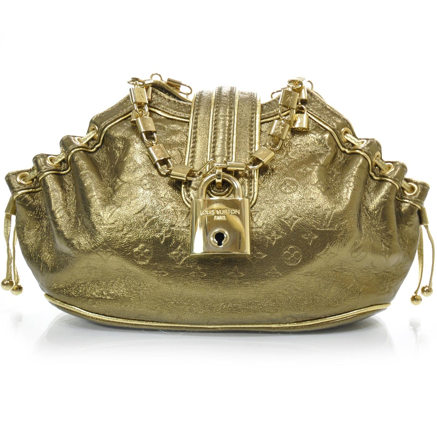 Cuir Gold Monogram Embossed Theda PM