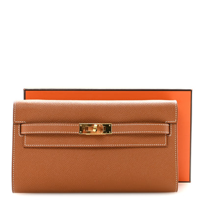 Hermes Epsom Kelly Wallet To Go Gold 10 of 10
