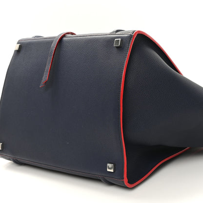 Celine Supple Calfskin Large Phantom Luggage Navy Blue Red 9 of 10