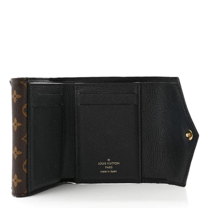 Louis Vuitton Grained Calfskin Monogram Double V Compact Wallet Black 5 of 11