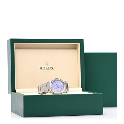 Rolex Stainless Steel 36mm Oyster Perpetual Watch Lavender 126000 5 of 5