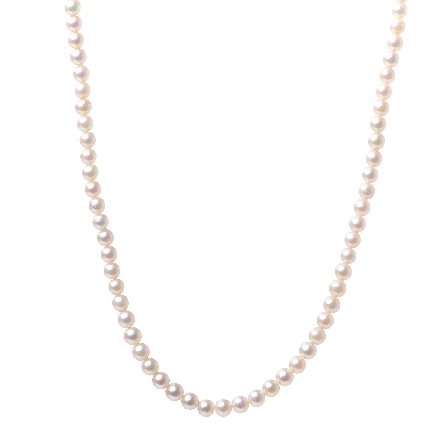 Mikimoto Sterling Silver Akoya Pearl 4-4.5mm Strand Necklace 1 of 6