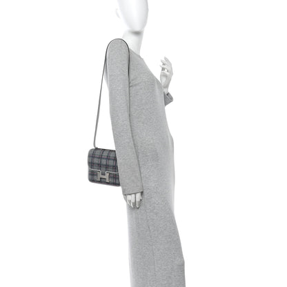 Hermes Swift Tartan Printed Constance 18 Bleu Glacier 2 of 12