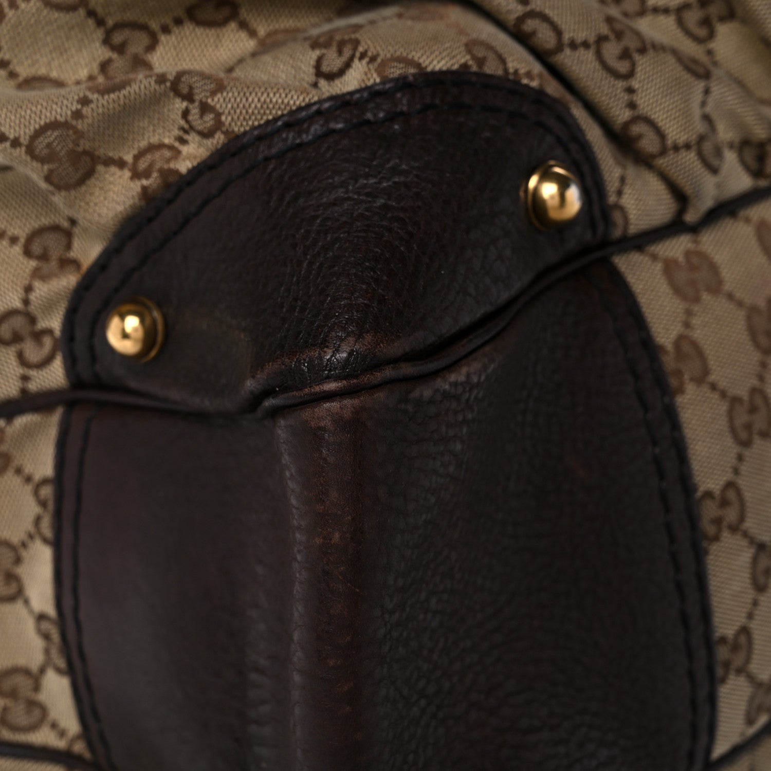 Gucci Monogram Large Jockey Hobo Dark Brown 8 of 24