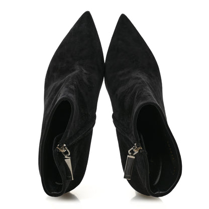 Saint Laurent Suede Kate 85 Zip Bootie 39.5 Black 2 of 9