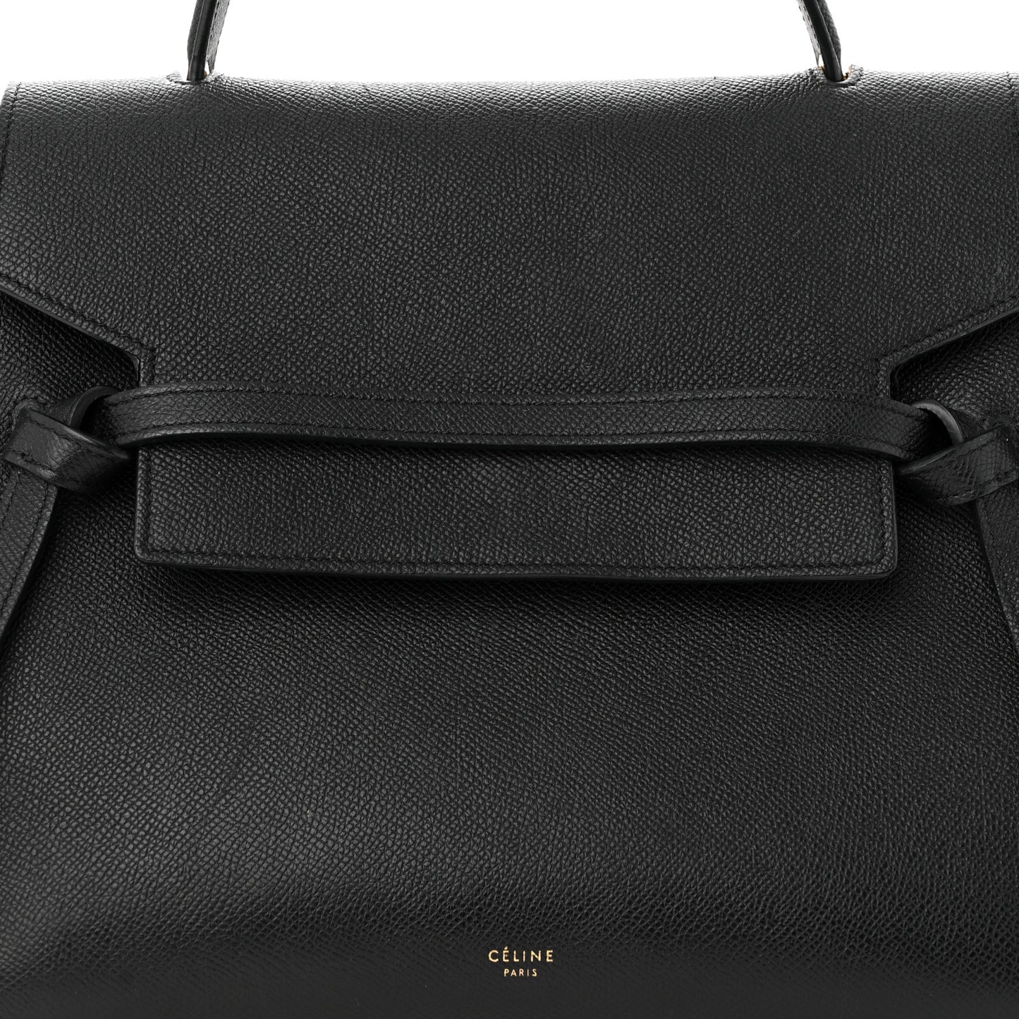 Grained Calfskin Mini Belt Bag Black