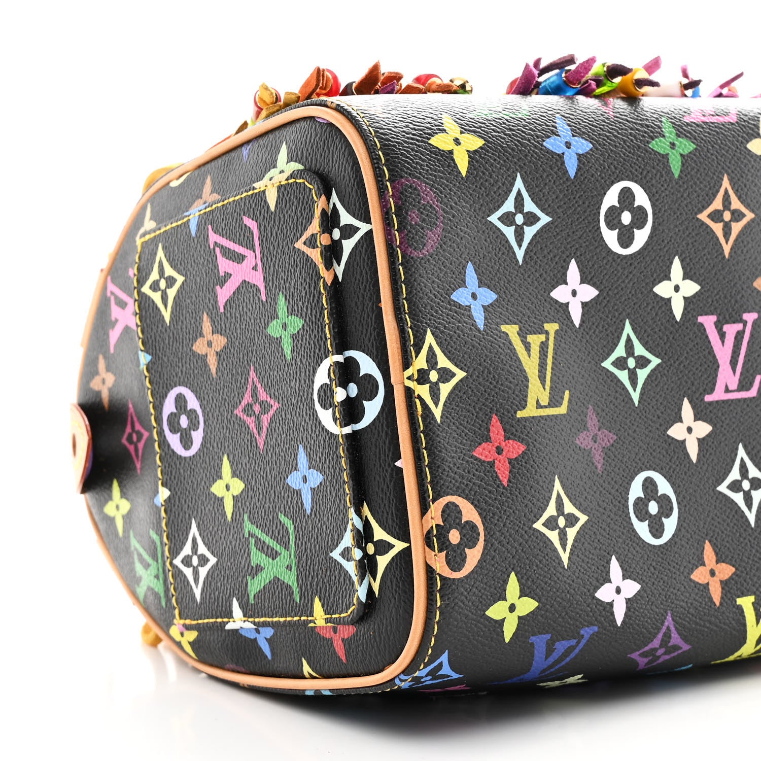 Louis Vuitton Monogram Multicolor Fringe Speedy 25 Black 9 of 11