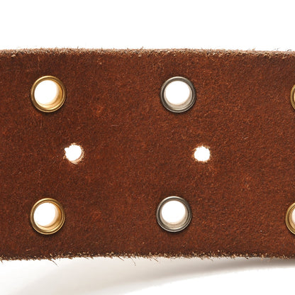 Gucci Faded Calfskin Grommet Double G 40mm Belt 65 26 Cuir 4 of 5