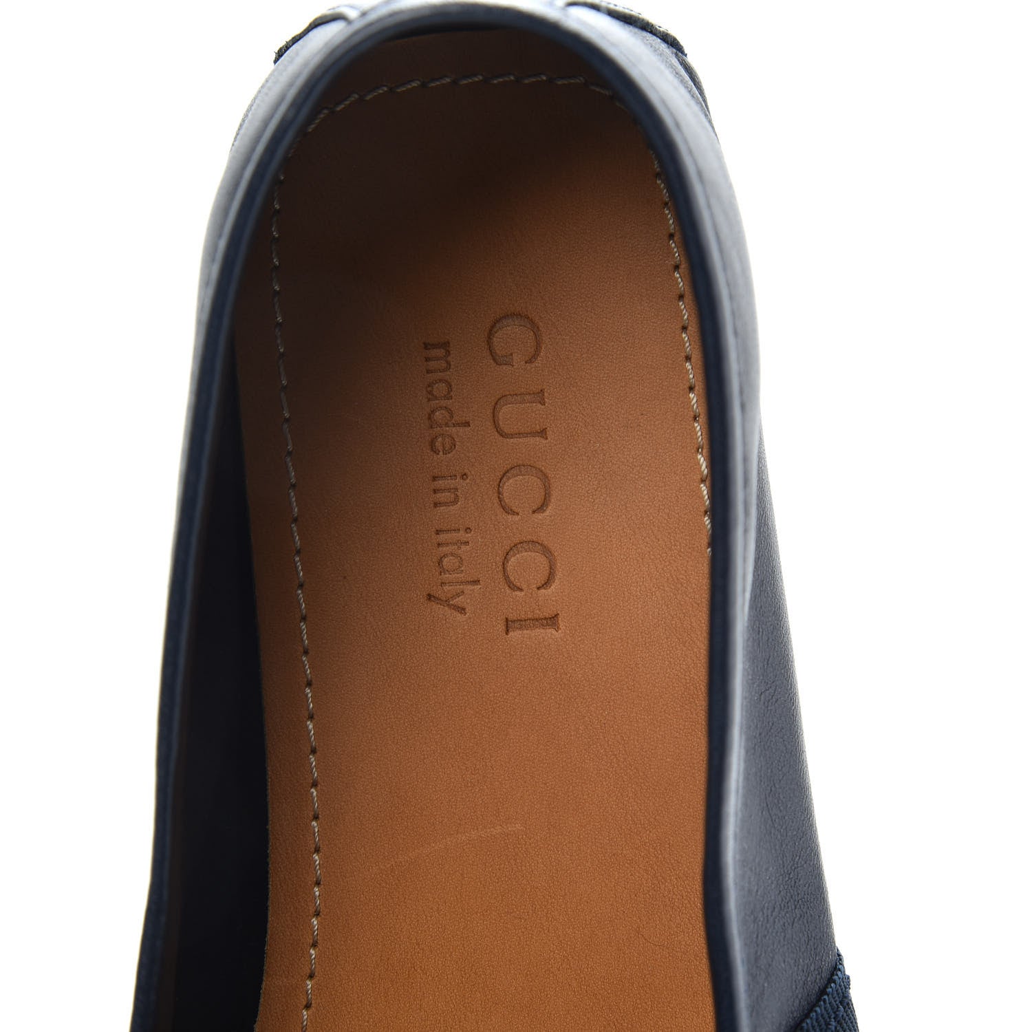 Gucci Nappa Web Mens Kanye Driver Loafers 7 Blue 6 of 9
