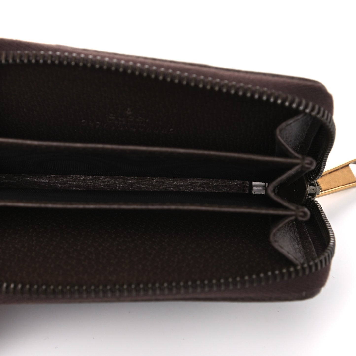 GG Supreme Web Ophidia Zip Around Card Case Brown