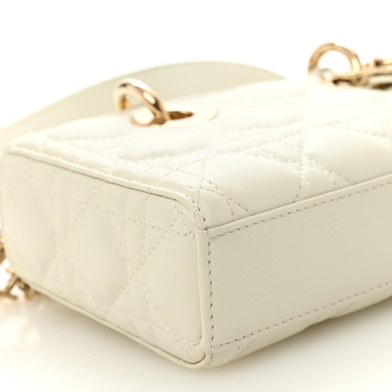 Christian Dior Lambskin Cannage Small Lady D-Joy Latte 27 of 31