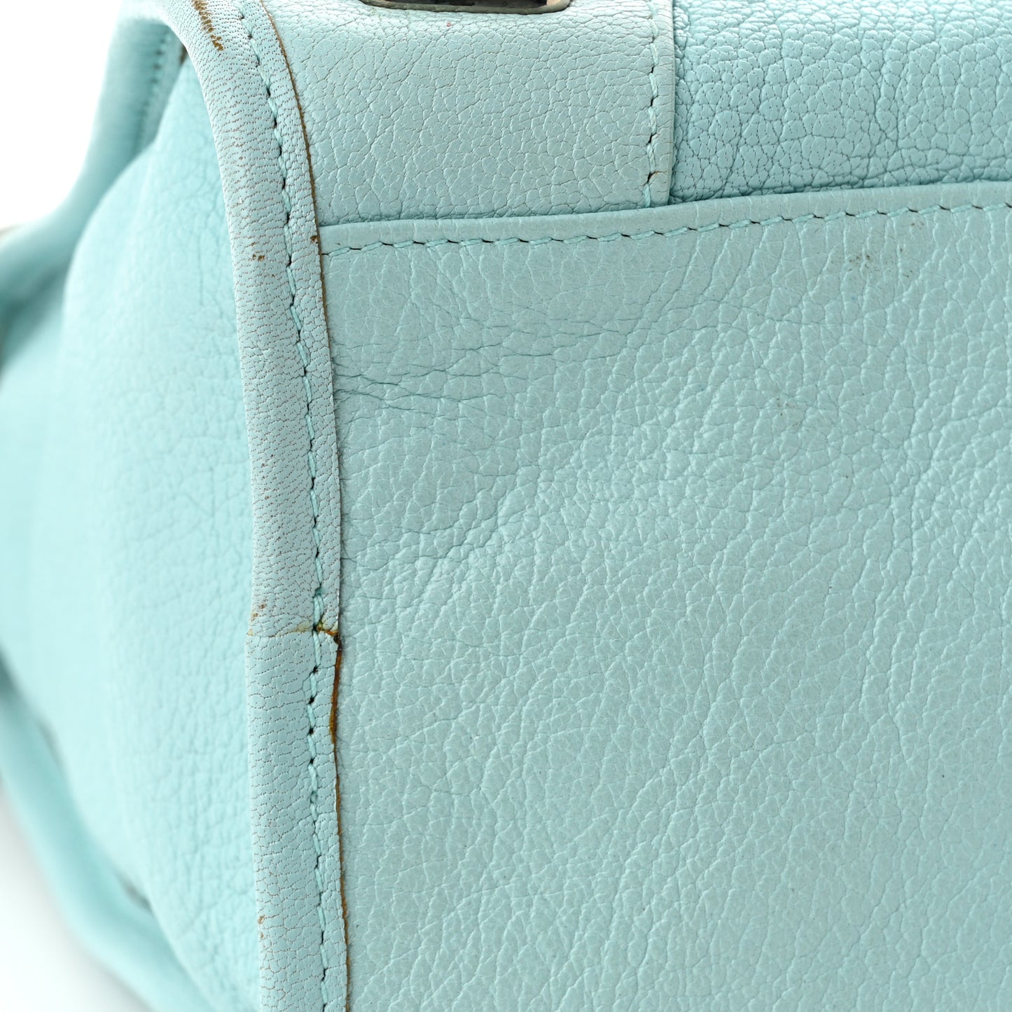 Chevre Silver Metallic Edge Hardware City Bleu Maldives