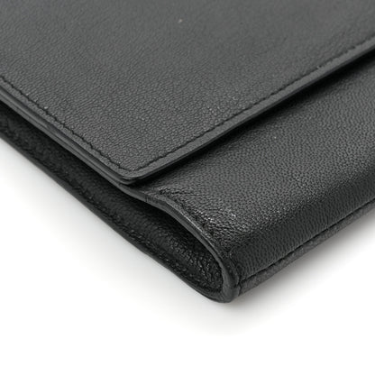 Saint Laurent Calfskin Monogram Large Belle De Jour Clutch Black 11 of 14