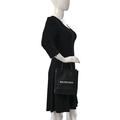Balenciaga Calfskin Logo XXS Shopping Tote Black 2 of 8