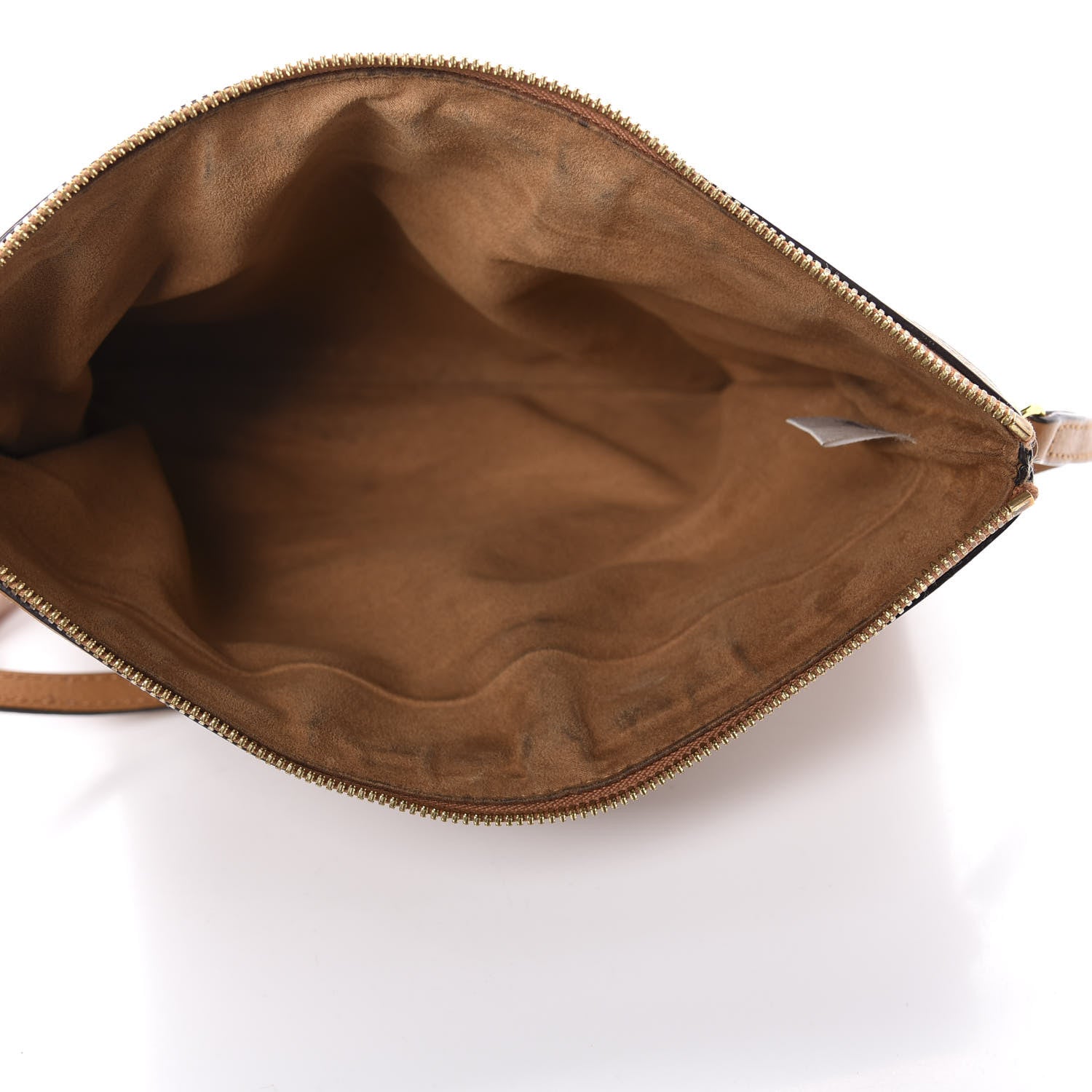MCM Visetos Liz Shopper Tote Pouch Cognac 5 of 13