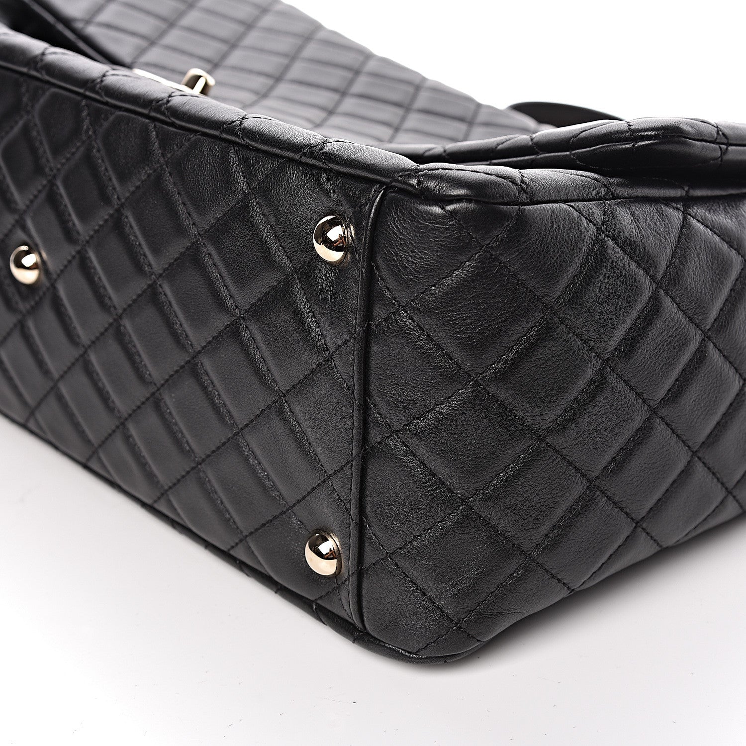 Chanel Calfskin Quilted XXL Travel Flap Bag Black 9 of 11