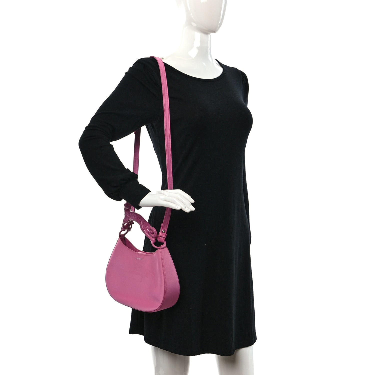 Lanvin Satin Cat Hobo Pink 2 of 9
