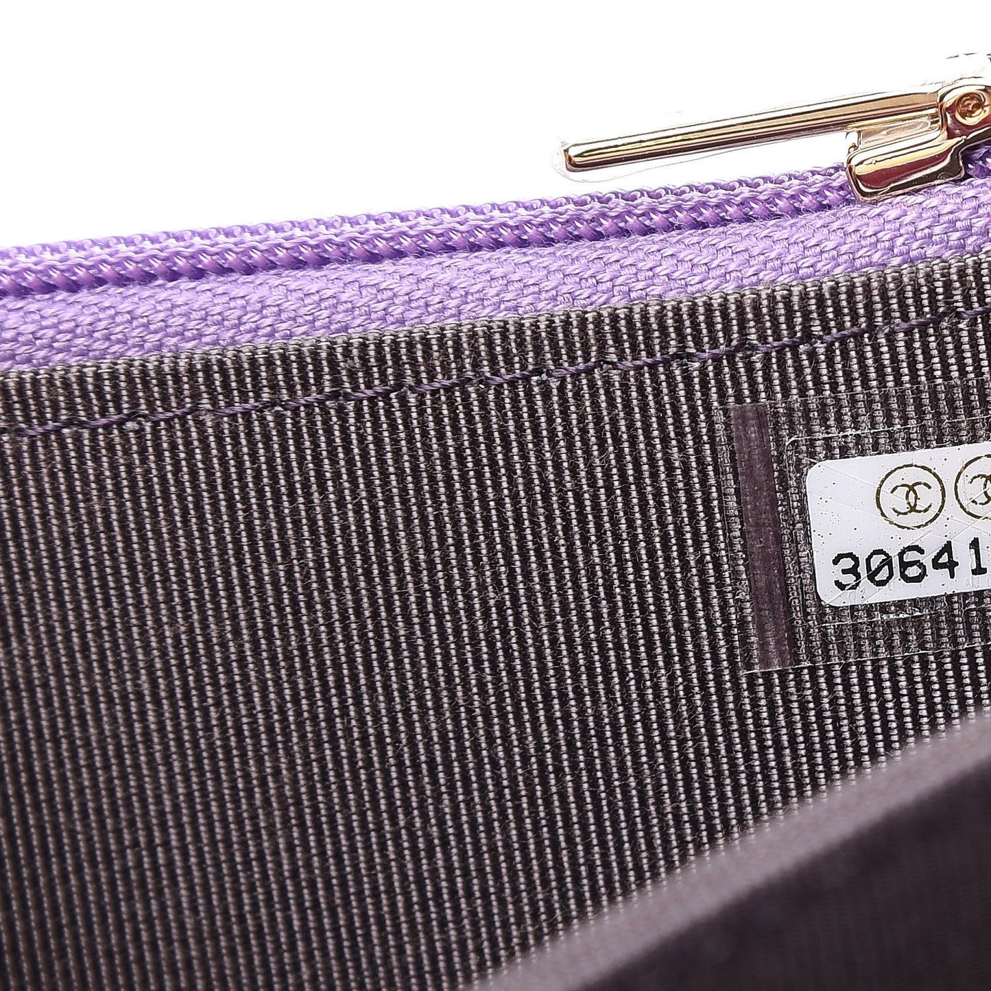 Iridescent Lambskin Quilted Mini Wallet On Chain WOC Purple