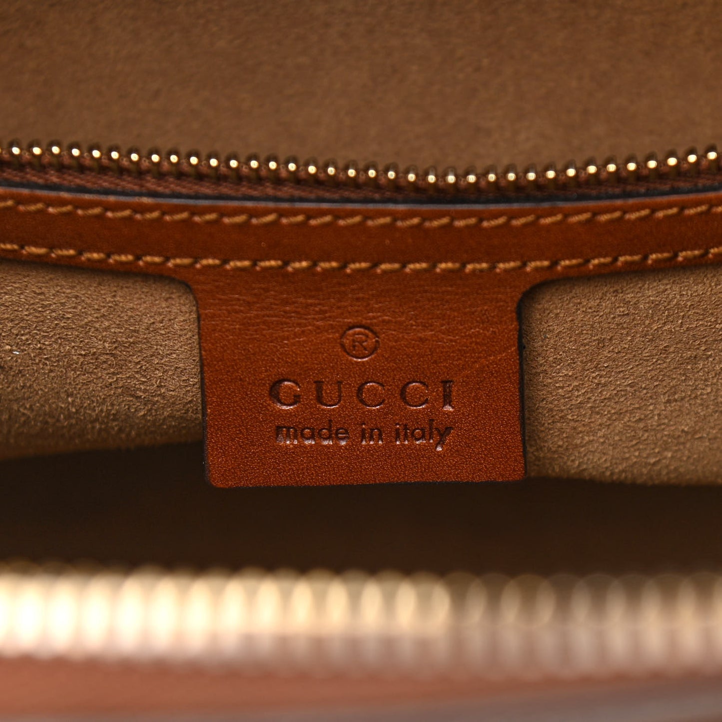 GG Supreme Monogram Small Zip Top Tote Beige Tuscany
