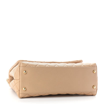 Chanel Caviar Quilted Small Coco Handle Flap Beige 4 of 10