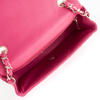 Chanel Lambskin Quilted Mini Rectangular Flap Fuchsia 6 of 8