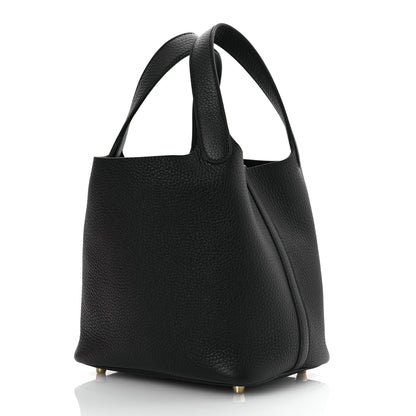 Hermes Taurillon Clemence Picotin Lock 18 PM Black 3 of 11