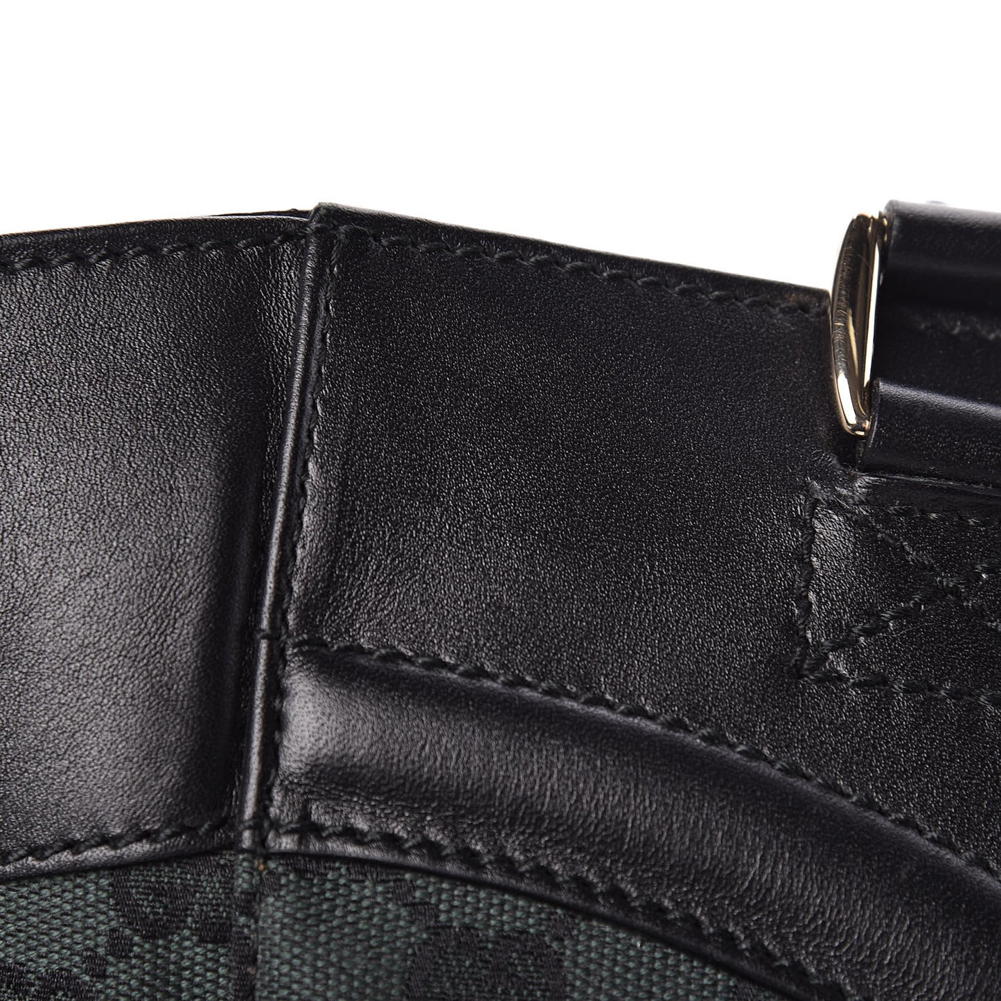 Monogram Crest Tote Green Black