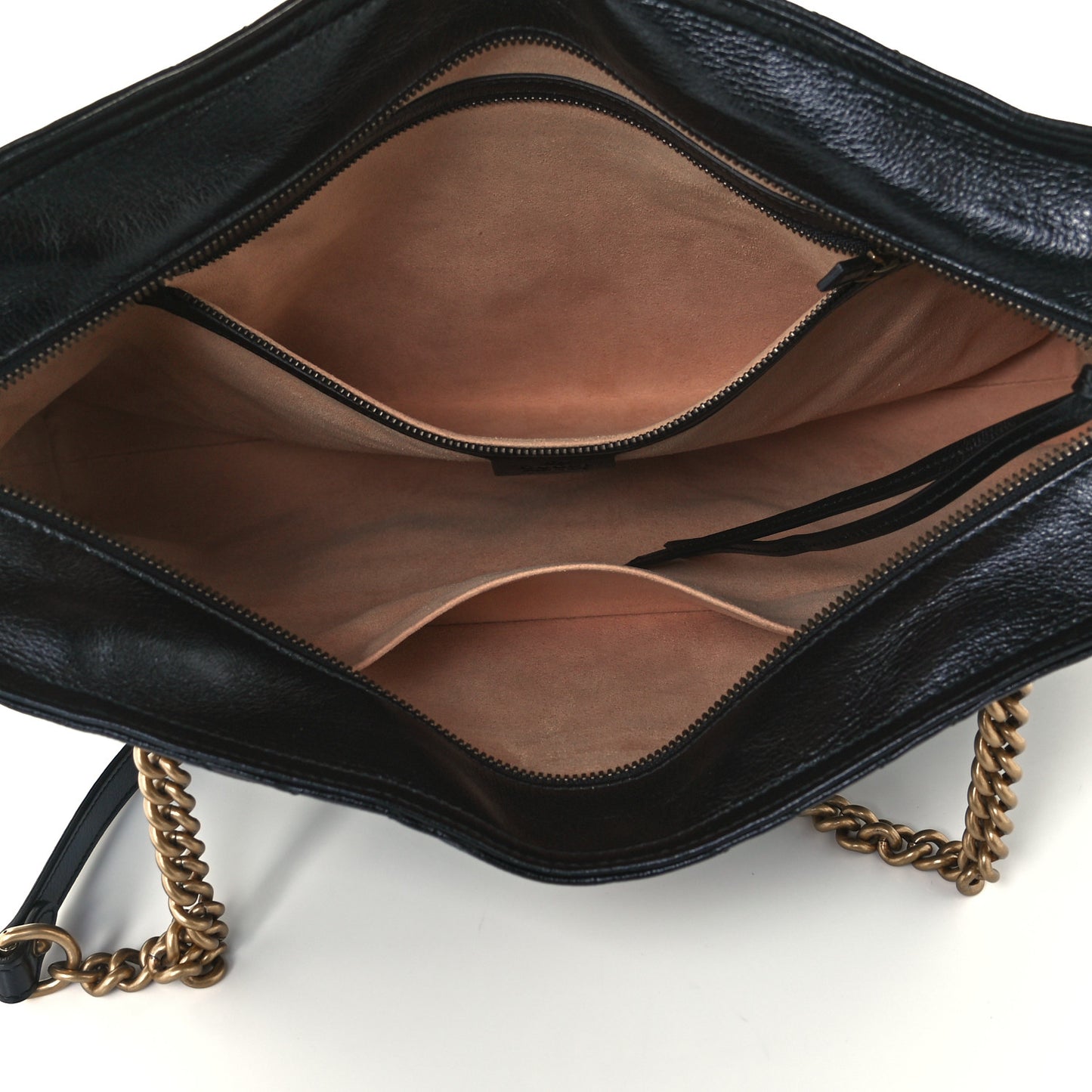 Vintage Calfskin Matelasse Medium GG Marmont Slim Tote Black