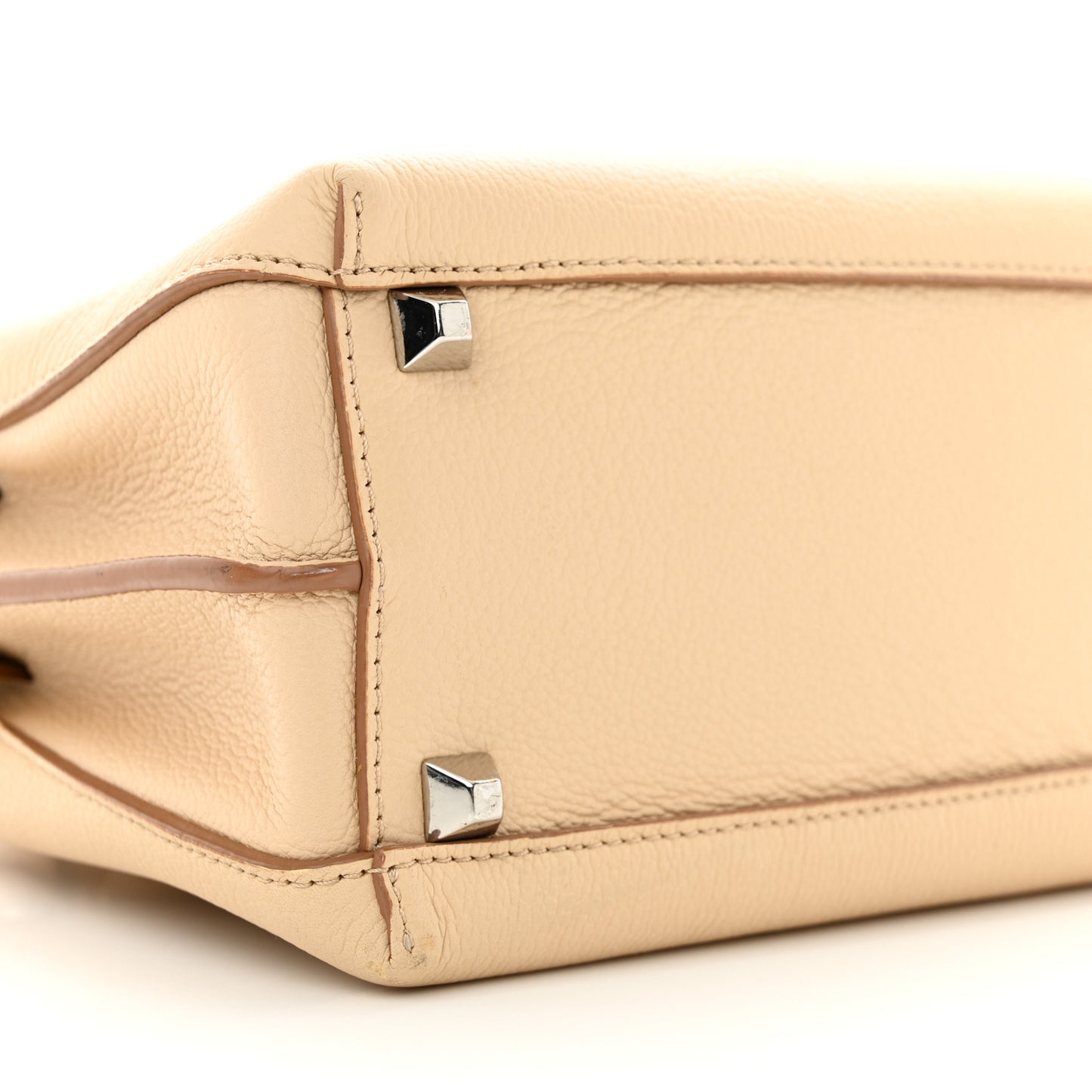 Grained Calfskin Mini Milla Tote Beige