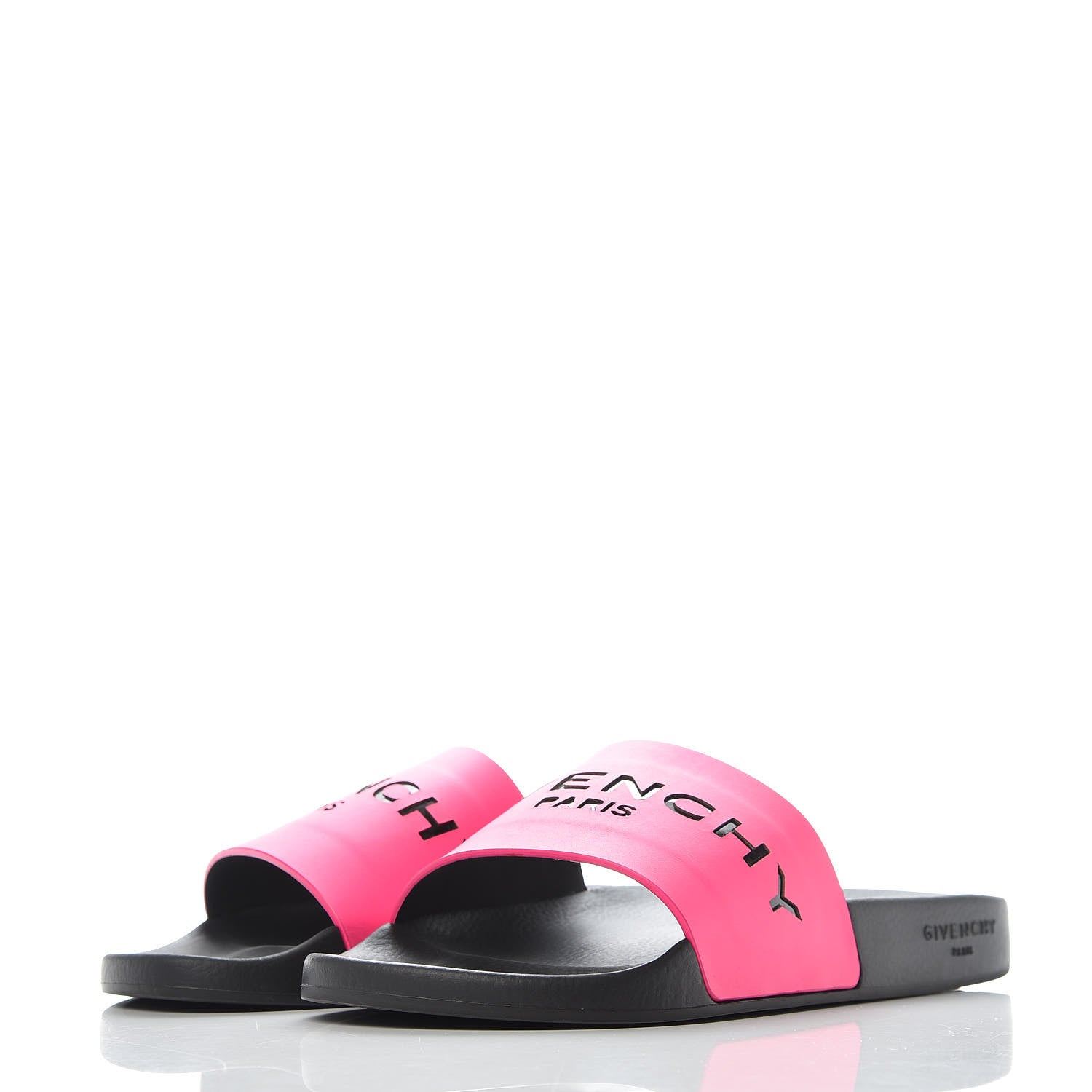 Givenchy Calfskin Logo Womens Pool Slide Sandals 41 Rose Black 3 of 9