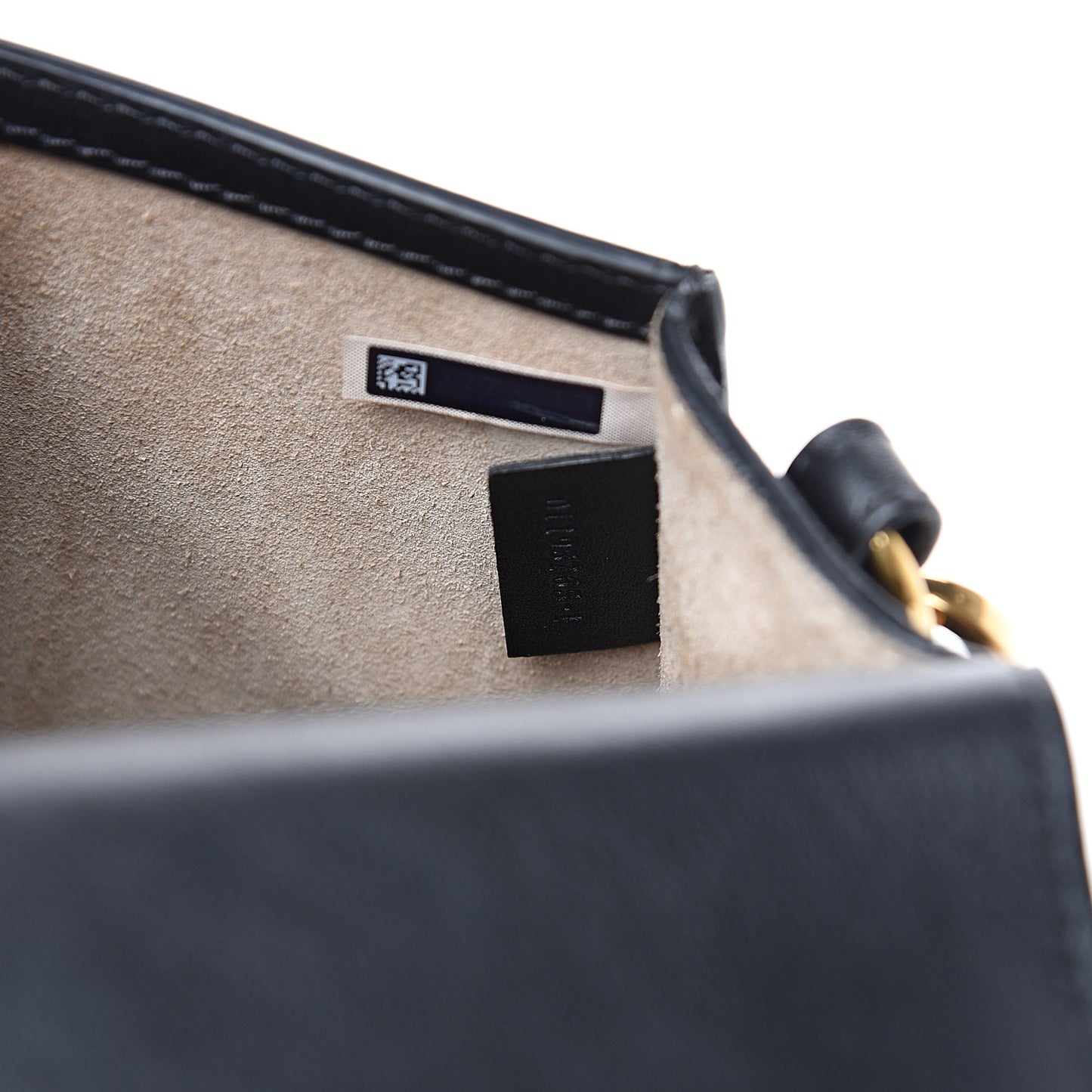 Calfskin Suede Medium Nile Bracelet Bag Black