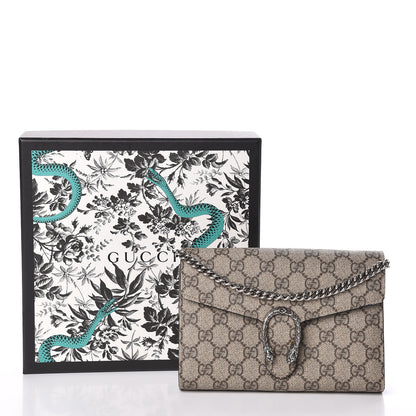 Gucci GG Supreme Monogram Mini Dionysus Chain Wallet Beige Black 11 of 11