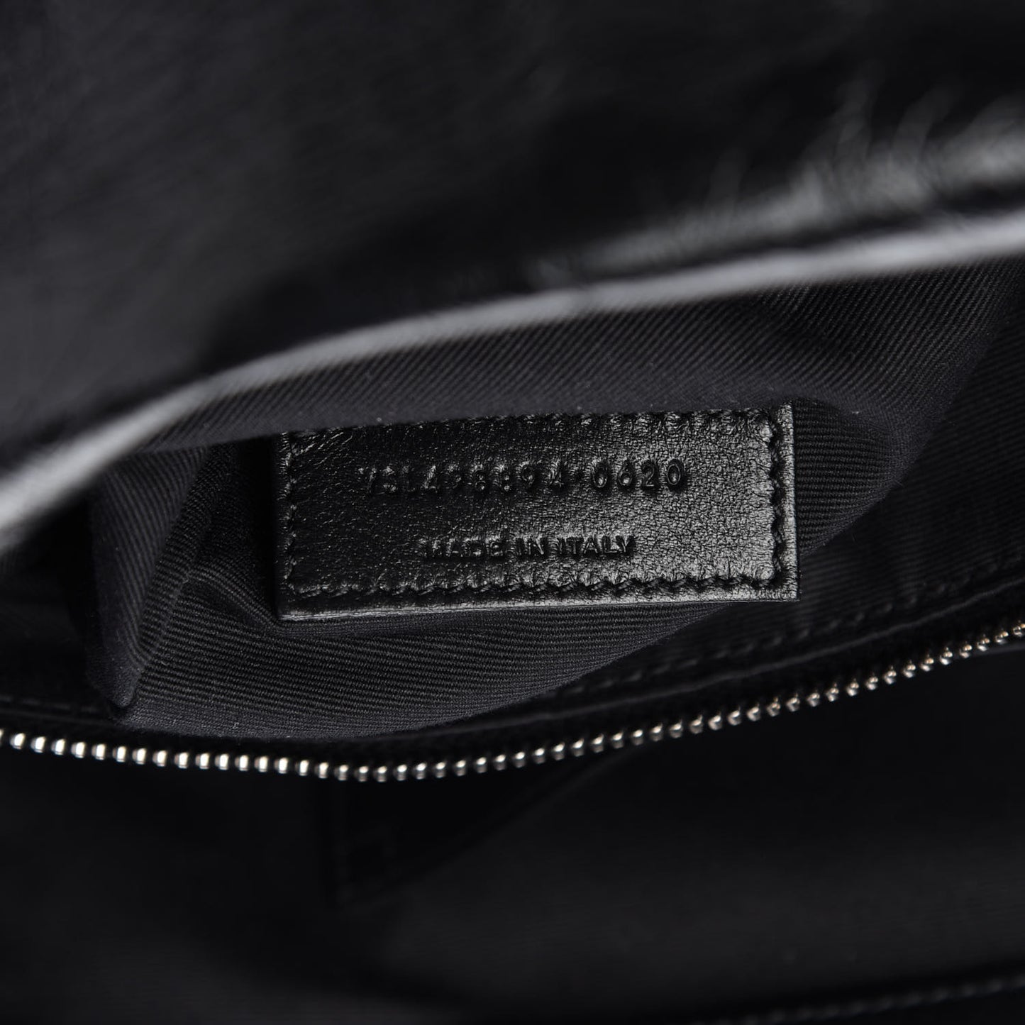Crinkled Calfskin Matelasse Monogram Medium Niki Chain Satchel Black