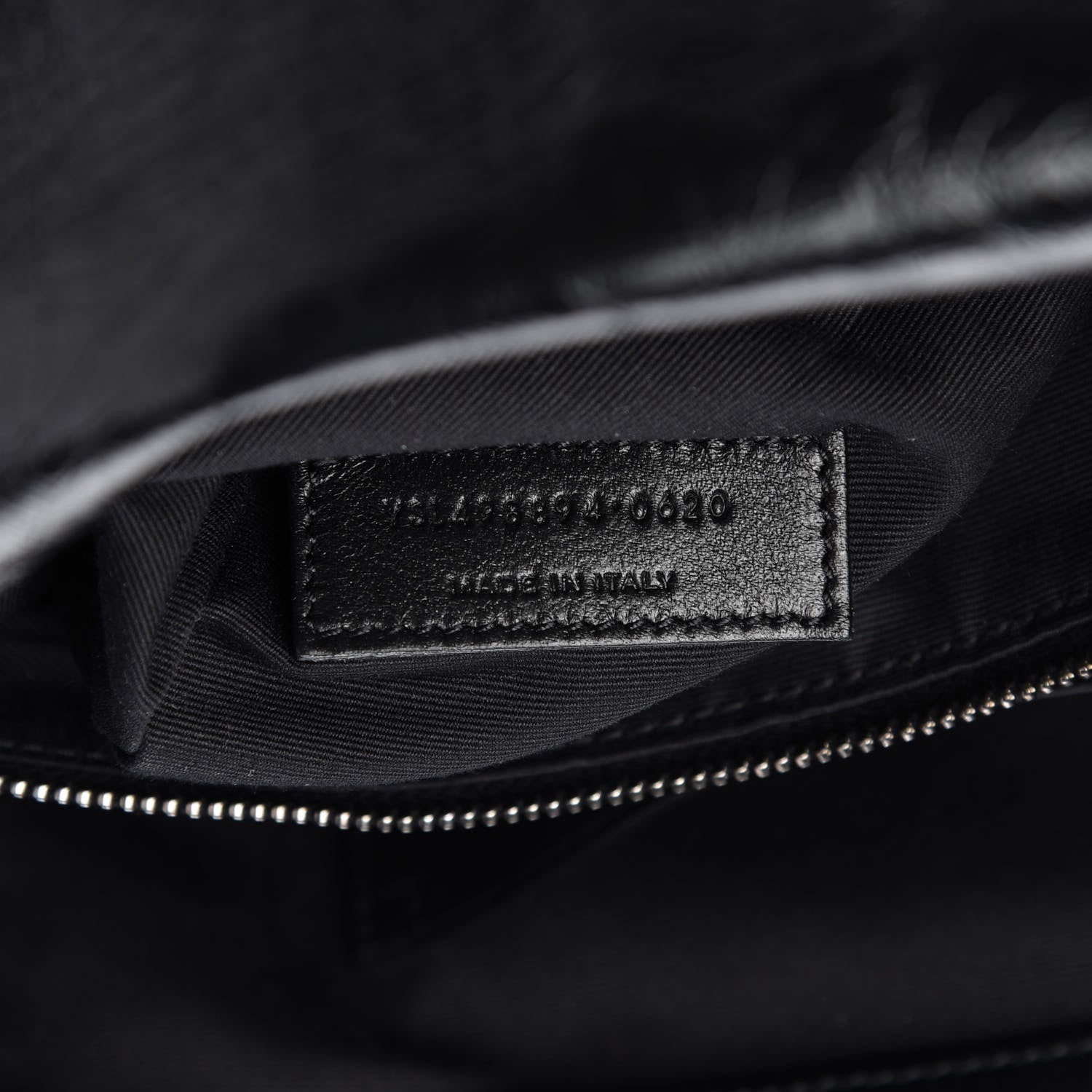 Saint Laurent Crinkled Calfskin Matelasse Monogram Medium Niki Chain Satchel Black 9 of 10
