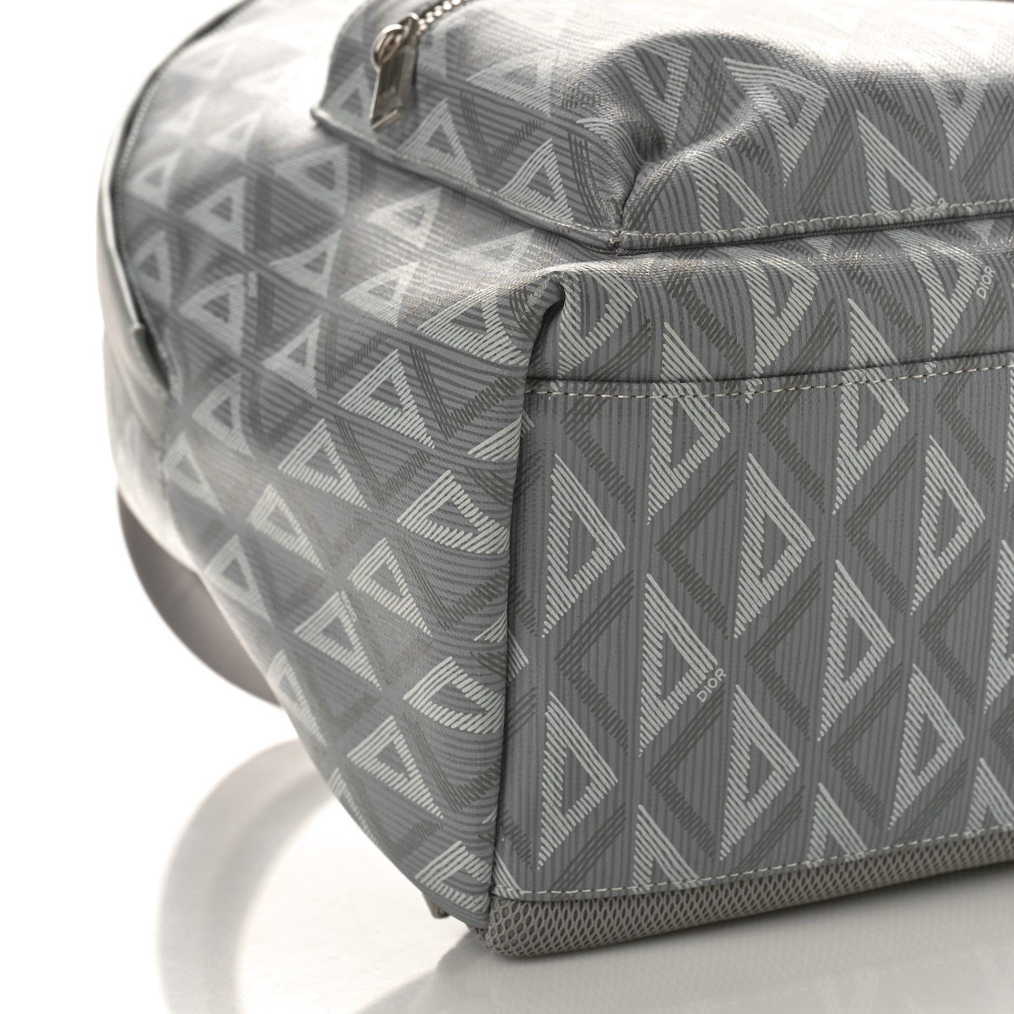 Coated Canvas CD Diamond Rider Zipped Backpack Gray