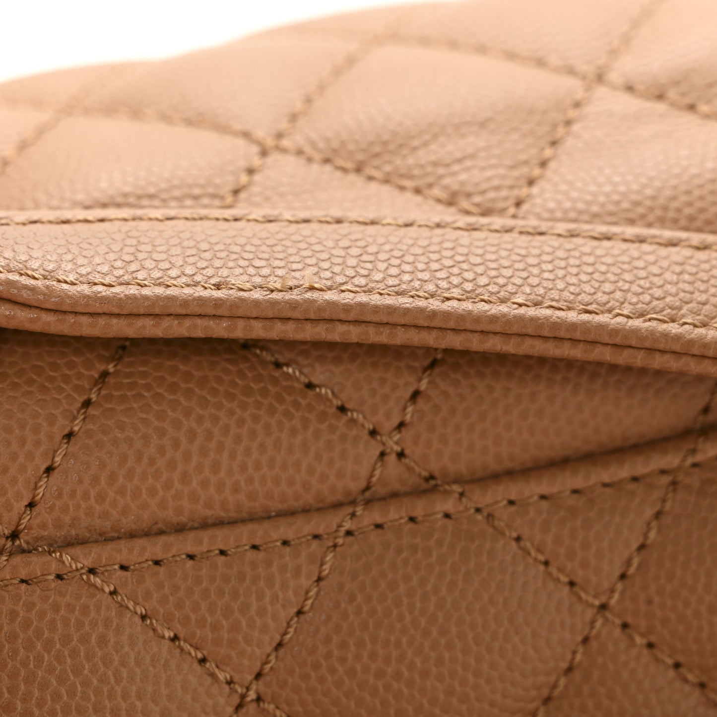 Caviar Quilted Small Coco Chain Handle Flap Brown