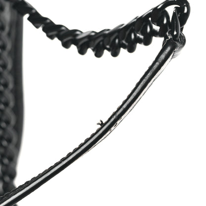 Saint Laurent SAINT LAURENT Crinkled Calfskin Matelasse Monogram Medium Niki Chain Satchel Black 9 of 9