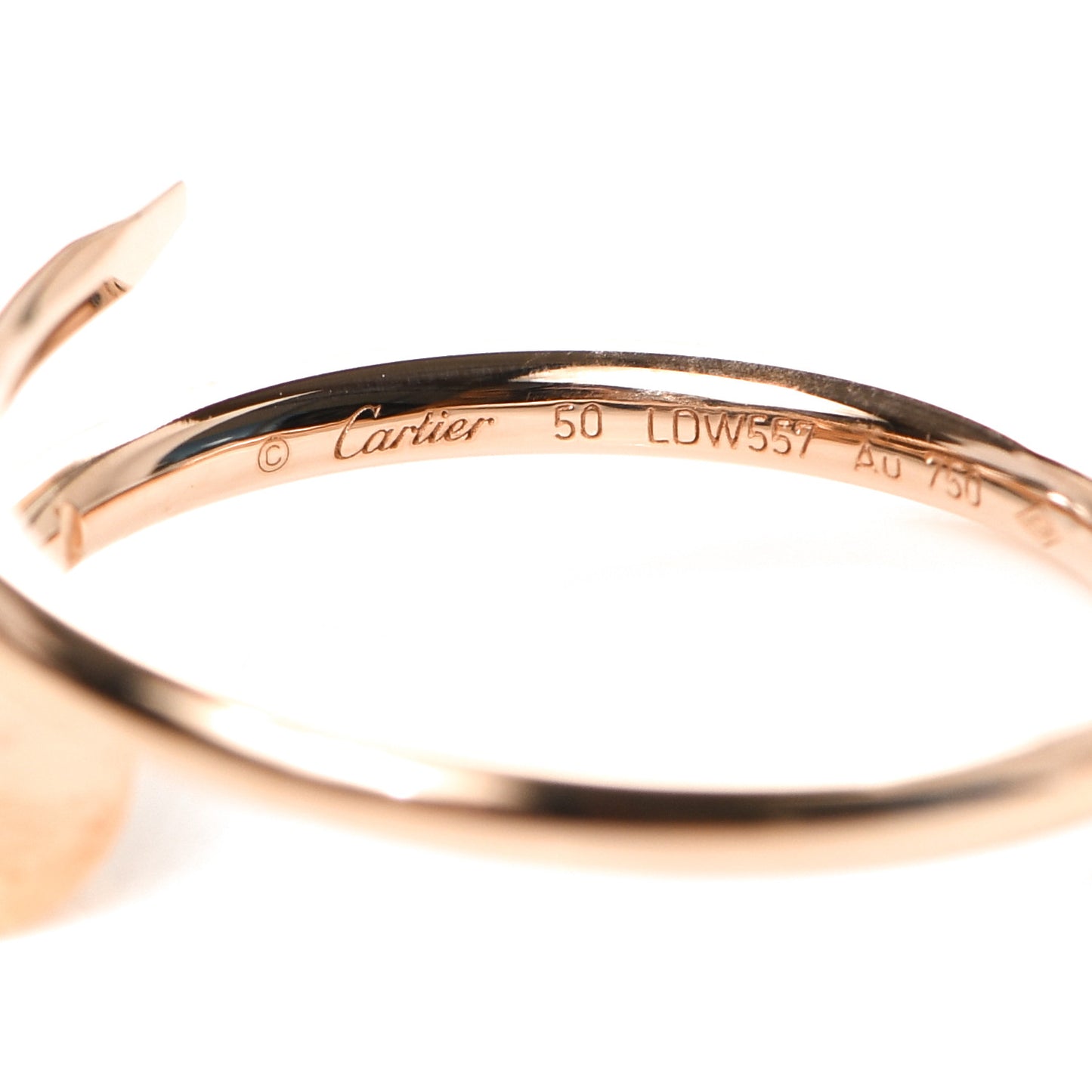 18K Pink Gold Small Juste Un Clou Ring 50 5.25