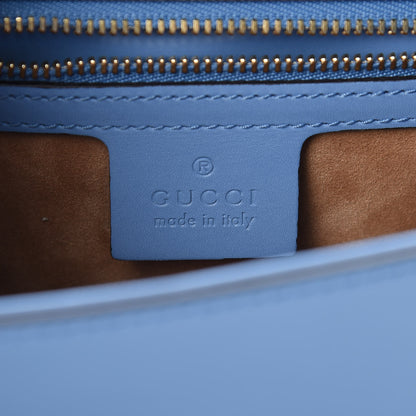 Gucci Calfskin Small Sylvie Shoulder Bag Clear Sky Blue 6 of 10